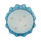 102oz Candle with Palace Garden Scented Wax | Bubble Blue Glass | 9"