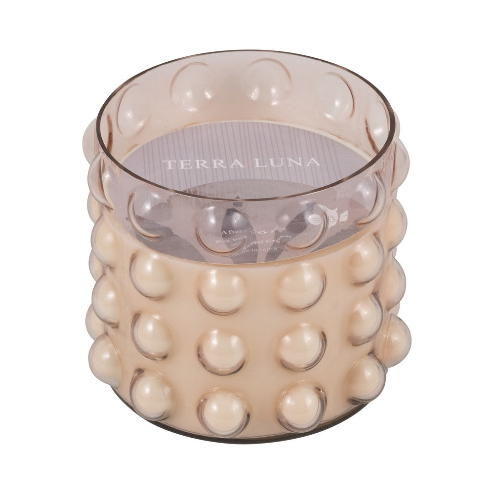 5 Wick Candle | 102oz Scented Wax | 3D Bubble Accent | 9" Luxe Blush Pink