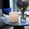 5 Wick Candle | 102oz Scented Wax | 3D Bubble Accent | 9" Luxe Blush Pink