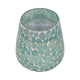 Scented Candle with Mosaic Pattern Holder | Blue & White Glass | Coastal SBH-80293-03