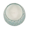 Scented Candle with Mosaic Pattern Holder | Blue & White Glass | Coastal