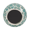 Scented Candle with Mosaic Pattern Holder | Blue & White Glass | Coastal