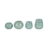 Scented Candle with Mosaic Pattern Holder | Blue & White Glass | Coastal