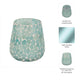 Scented Candle with Mosaic Pattern Holder | Blue & White Glass | Coastal SBH-80293-03
