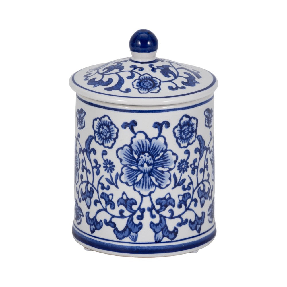 Scented Candle with Lid | Classic Chinoiserie Blue & White Ceramic