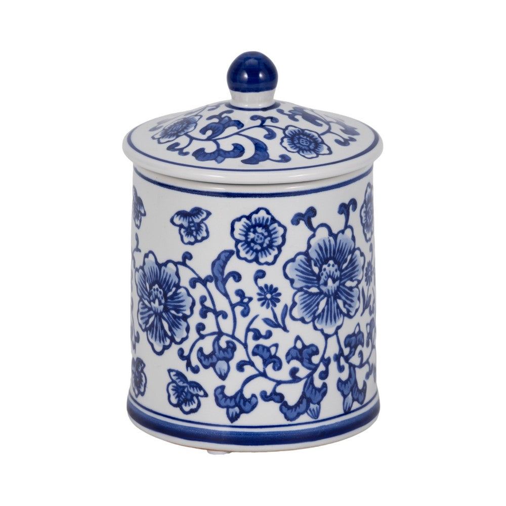 Scented Candle with Lid | Classic Chinoiserie Blue & White Ceramic