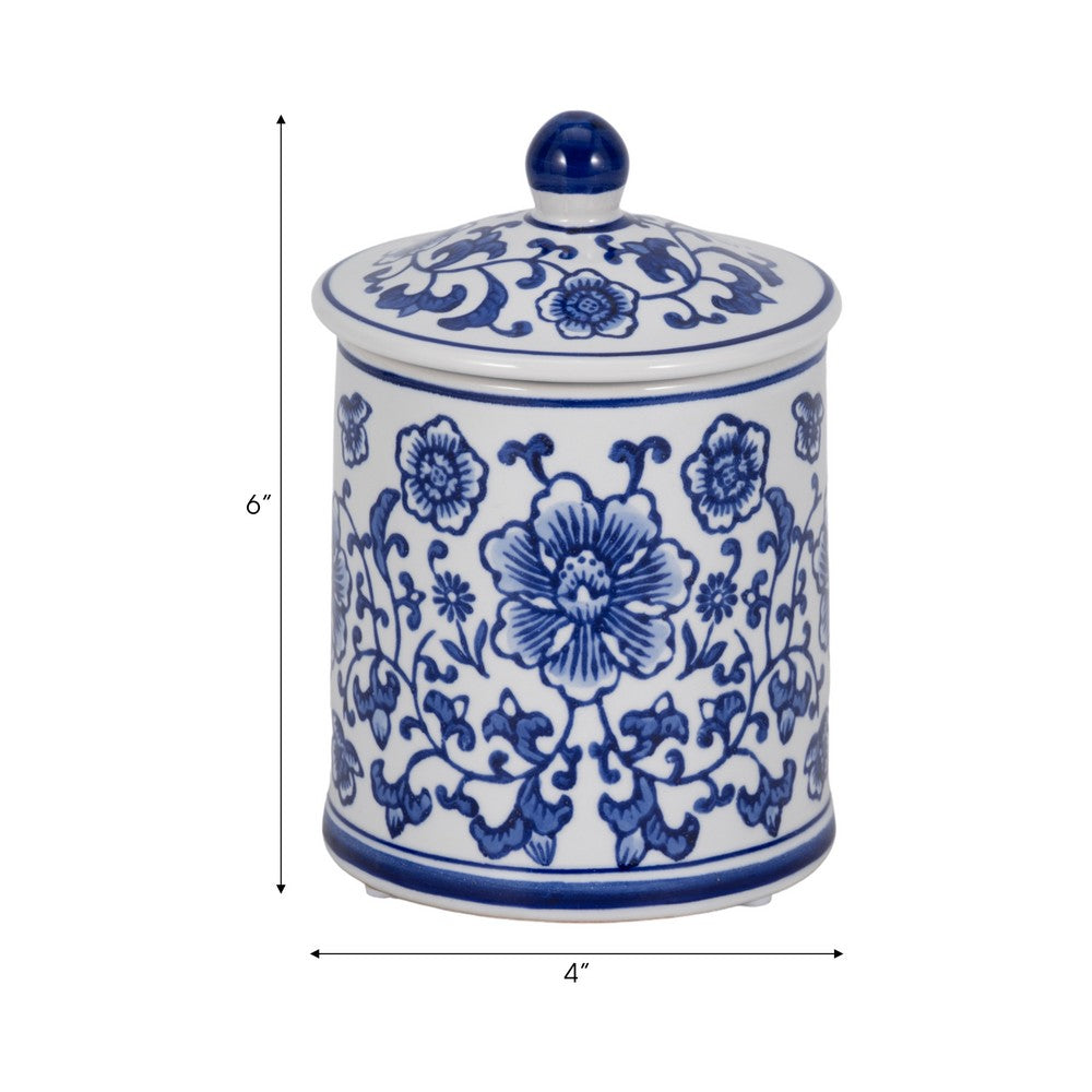 Scented Candle with Lid | Classic Chinoiserie Blue & White Ceramic