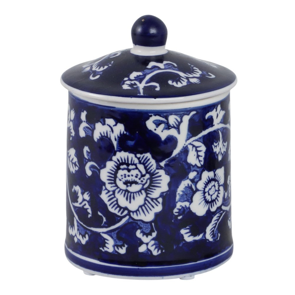 Scented Candle w Lidded Holder | Classic Chinoiserie Blue White Ceramic