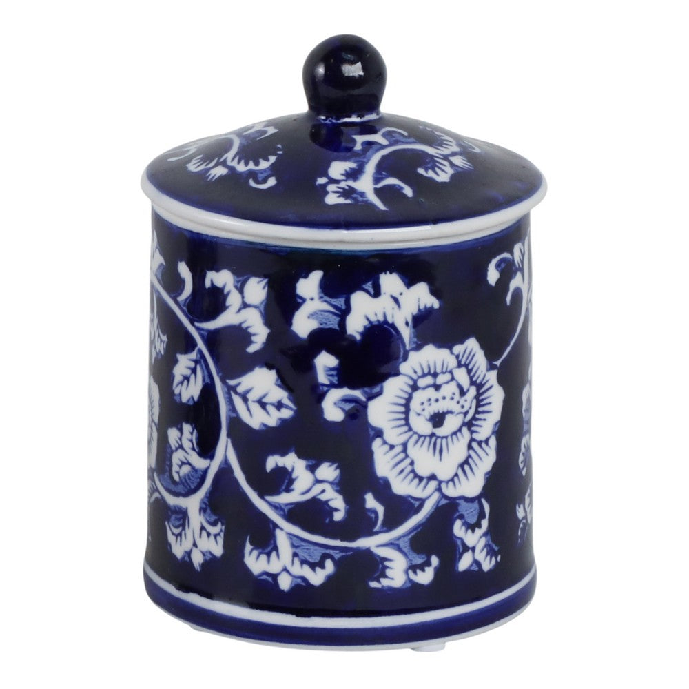 Scented Candle w Lidded Holder | Classic Chinoiserie Blue White Ceramic