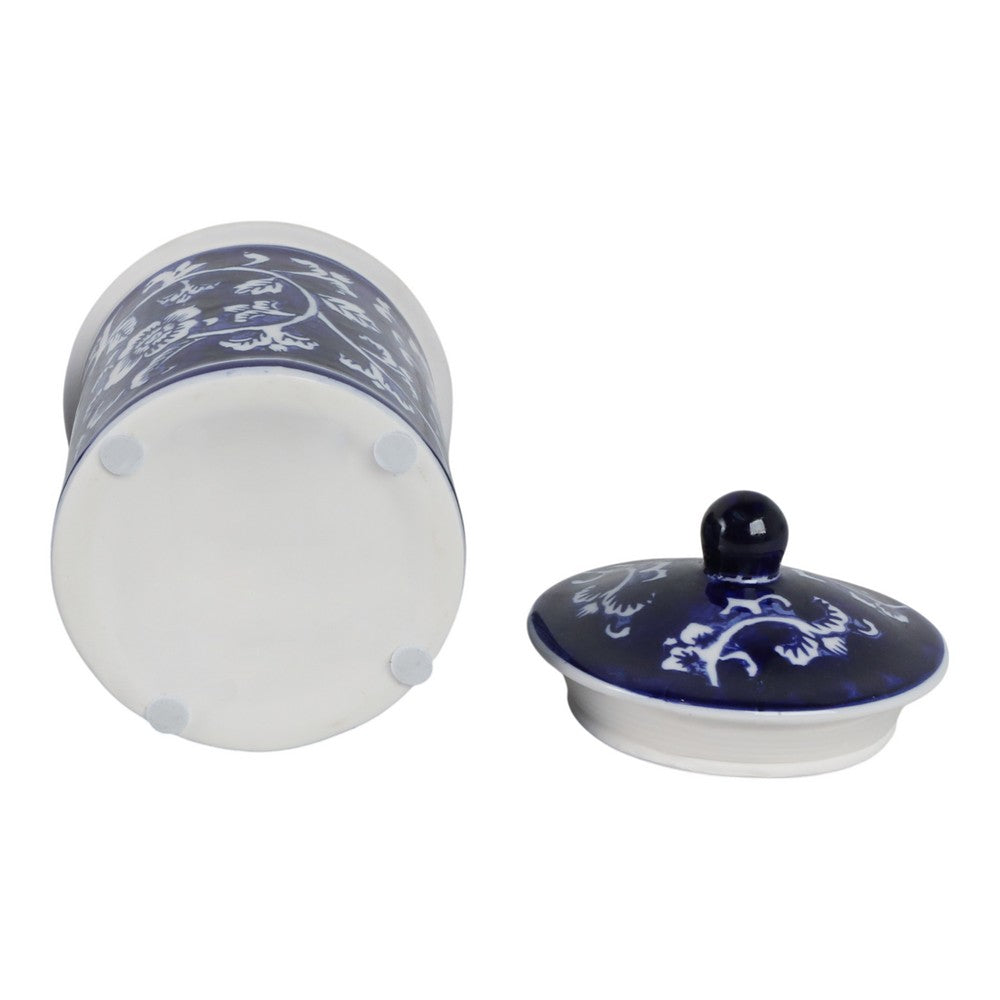 Scented Candle w Lidded Holder | Classic Chinoiserie Blue White Ceramic