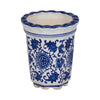 Tibi Fluted Chinoiserie Candle | 7oz Jasmine Scented | Blue-White Ceramic