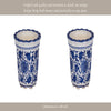 Tibi Fluted Chinoiserie Candle | 7oz Jasmine Scented | Blue-White Ceramic
