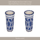 Tibi Fluted Chinoiserie Candle | 7oz Jasmine Scented | Blue-White Ceramic