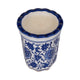 Tibi Fluted Chinoiserie Candle | 7oz Jasmine Scented | Blue-White Ceramic