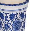 Tibi Fluted Chinoiserie Candle | 7oz Jasmine Scented | Blue-White Ceramic