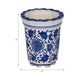 Tibi Fluted Chinoiserie Candle | 7oz Jasmine Scented | Blue-White Ceramic