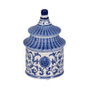 Chinoiserie Pagoda Candle | 9oz Plumeria Scent Blue & White Ceramic 7"