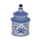 Chinoiserie Pagoda Candle | 9oz Plumeria Scent Blue & White Ceramic 7"
