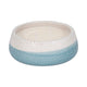 Multi Wick Candle | 10" Round Bowl Light Blue & White Coastal Terracotta