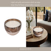 Pine Scented Bowl Candle | Handcrafted Gold & Gray Terracotta 12"