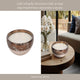 Pine Scented Bowl Candle | Handcrafted Gold & Gray Terracotta 12"