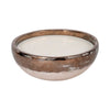 Pine Scented Bowl Candle | Handcrafted Gold & Gray Terracotta 12"