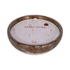 Pine Scented Bowl Candle | Handcrafted Gold & Gray Terracotta 12"