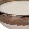 Pine Scented Bowl Candle | Handcrafted Gold & Gray Terracotta 12"
