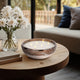 Pine Scented Bowl Candle | Handcrafted Gold & Gray Terracotta 12"