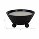Footed Bowl Candle | 17oz Scented Wax with 3 Wicks | 9" Black Wood