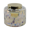 Rhea Jasmine Scented Candle with Lid | Gold-Blue Speckled Glass 9"