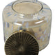 Rhea Jasmine Scented Candle with Lid | Gold-Blue Speckled Glass 9"