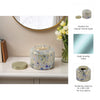 Rhea Jasmine Scented Candle with Lid | Gold-Blue Speckled Glass 9"