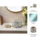 Rhea Jasmine Scented Candle with Lid | Gold-Blue Speckled Glass 9"