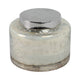 71oz Candle with Lid | Lavender Scent | Clear Speckled Glass | Silver | 7"