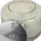 71oz Candle with Lid | Lavender Scent | Clear Speckled Glass | Silver | 7"