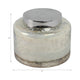 71oz Candle with Lid | Lavender Scent | Clear Speckled Glass | Silver | 7"