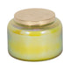 Lidded Candle with 23oz Verbena Scented Wax | 5" Luster Green | Gold