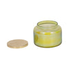 Lidded Candle with 23oz Verbena Scented Wax | 5" Luster Green | Gold
