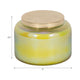 Lidded Candle with 23oz Verbena Scented Wax | 5" Luster Green | Gold