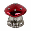 Decorative Mushroom Candle | 12oz Soy Wax Cinnamon Scent | 6" Red Glass
