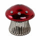 Decorative Mushroom Candle | 12oz Soy Wax Cinnamon Scent | 6" Red Glass