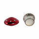 Decorative Mushroom Candle | 12oz Soy Wax Cinnamon Scent | 6" Red Glass