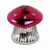 Vladd Fig-Apricot Candle | Silver Mushroom Metallic Base Pink Glass 6"