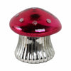 Vladd Fig-Apricot Candle | Silver Mushroom Metallic Base Pink Glass 6"