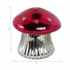 Vladd Fig-Apricot Candle | Silver Mushroom Metallic Base Pink Glass 6"
