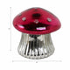 Vladd Fig-Apricot Candle | Silver Mushroom Metallic Base Pink Glass 6"