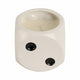 Tobacco Scented Dice Candle | 5" | White Ceramic w Black Dots