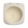 Tobacco Scented Dice Candle | 5" | White Ceramic w Black Dots