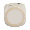 Tobacco Scented Dice Candle | 5" | White Ceramic w Black Dots
